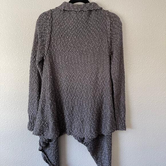 Vici Drape Open Front Knit Cardigan Sweater Pockets Asymmetrical Womens Small - Picture 6 of 7